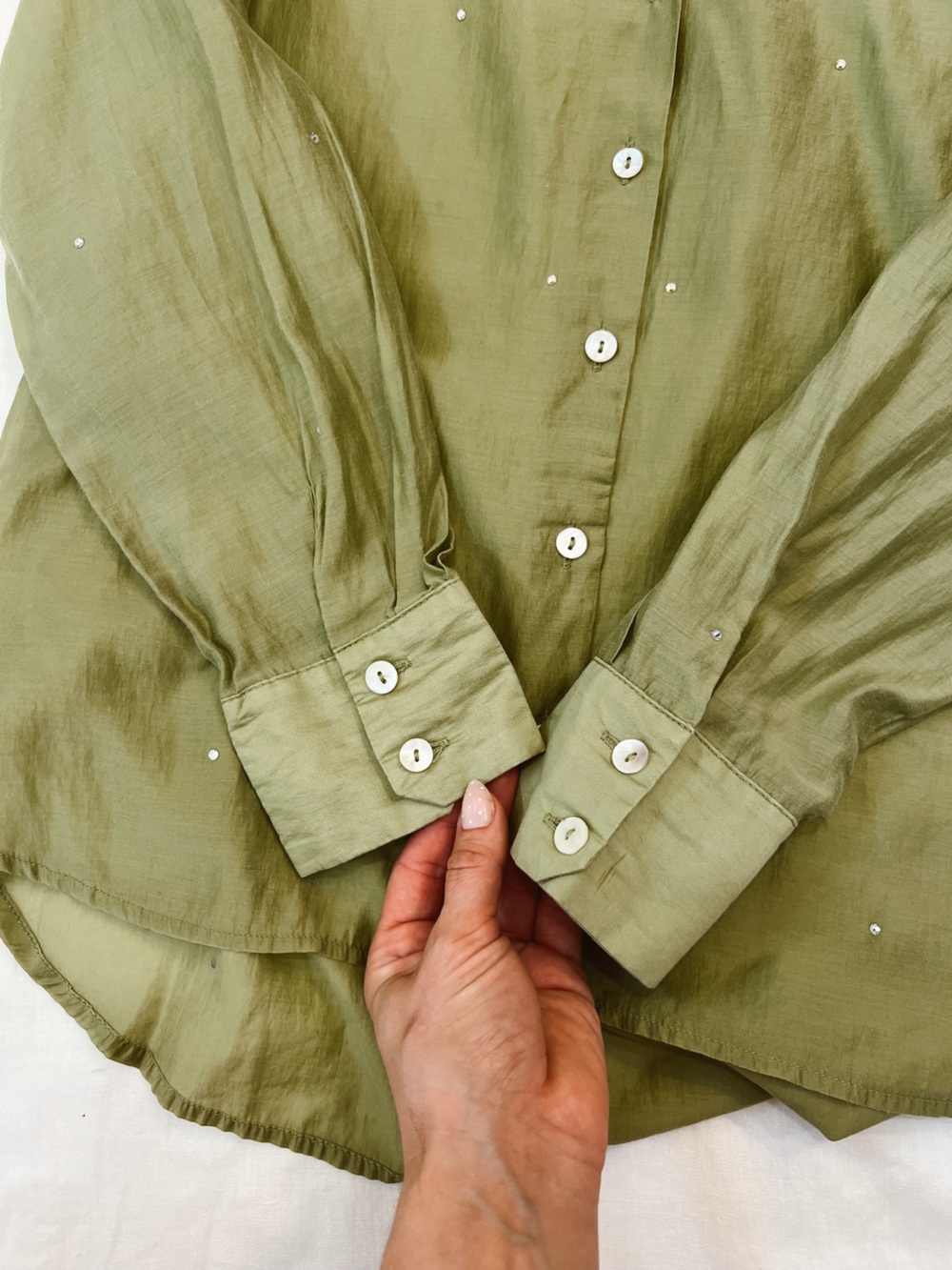 Bailey 44 Sheer Gemmed Button Down - Picture 4 of 4